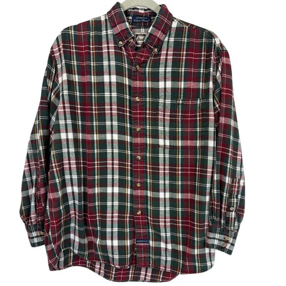 Bass Tops - G.H. Bass & Co Wilton Flannel Multicolored Button Up Shirt Size M